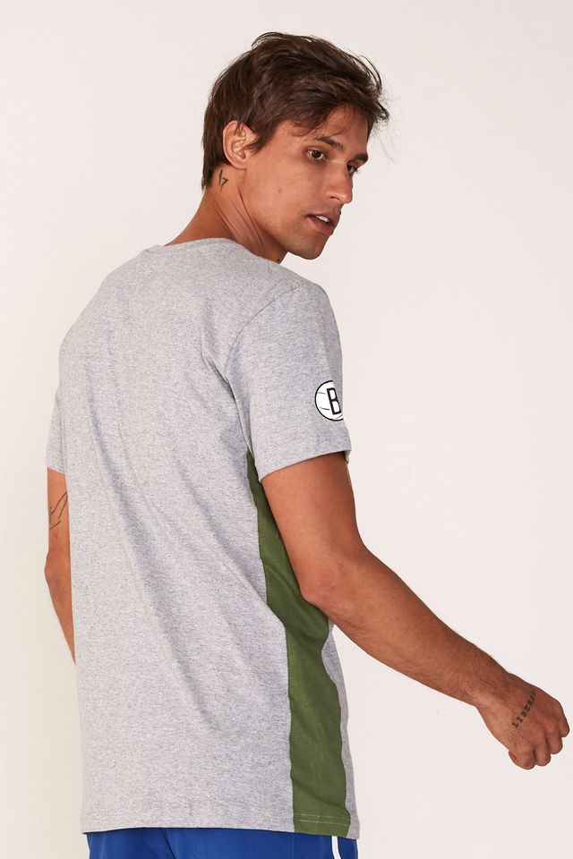 Camiseta-NBA-Especial-Brooklyn-Nets-Casual-Cinza-Mescla