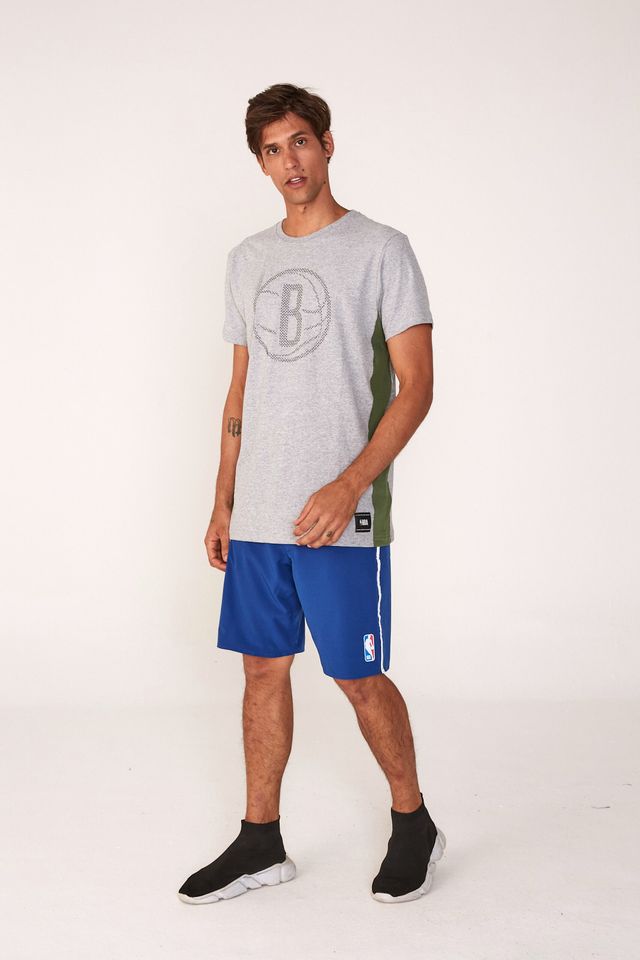 Camiseta-NBA-Especial-Brooklyn-Nets-Casual-Cinza-Mescla