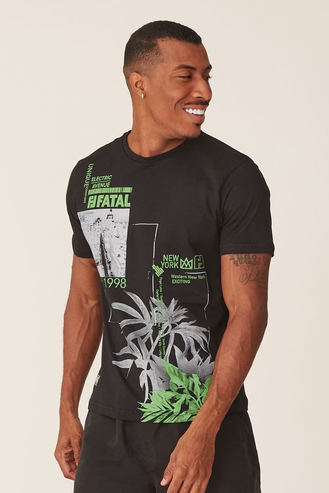 Camiseta-Fatal-Estampada-Preta