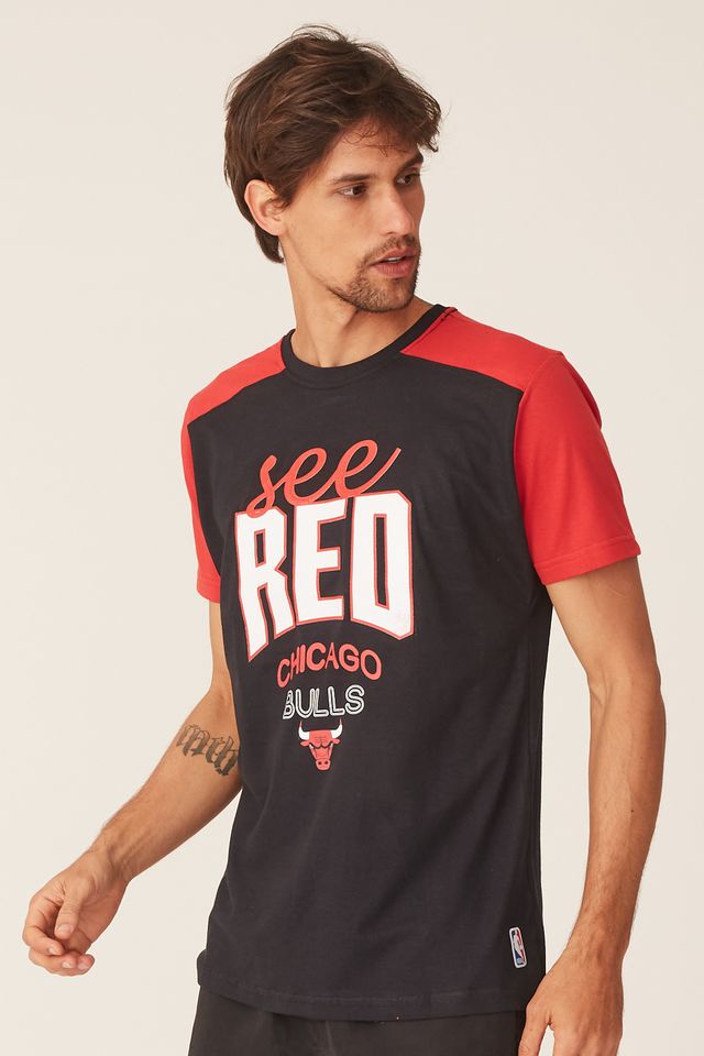 Camiseta-NBA-Especial-Chicago-Bulls-Casual-Preta