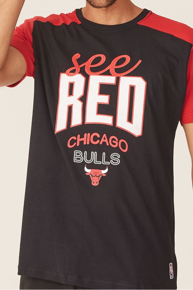 Camiseta-NBA-Especial-Chicago-Bulls-Casual-Preta