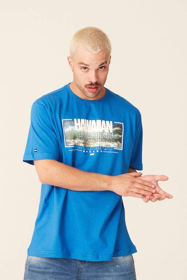 Camiseta-HD-Estampada-Azul