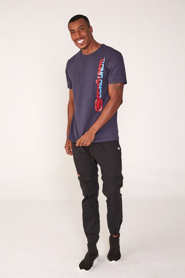 Camiseta-Ecko-Estampada-Azul-Marinho
