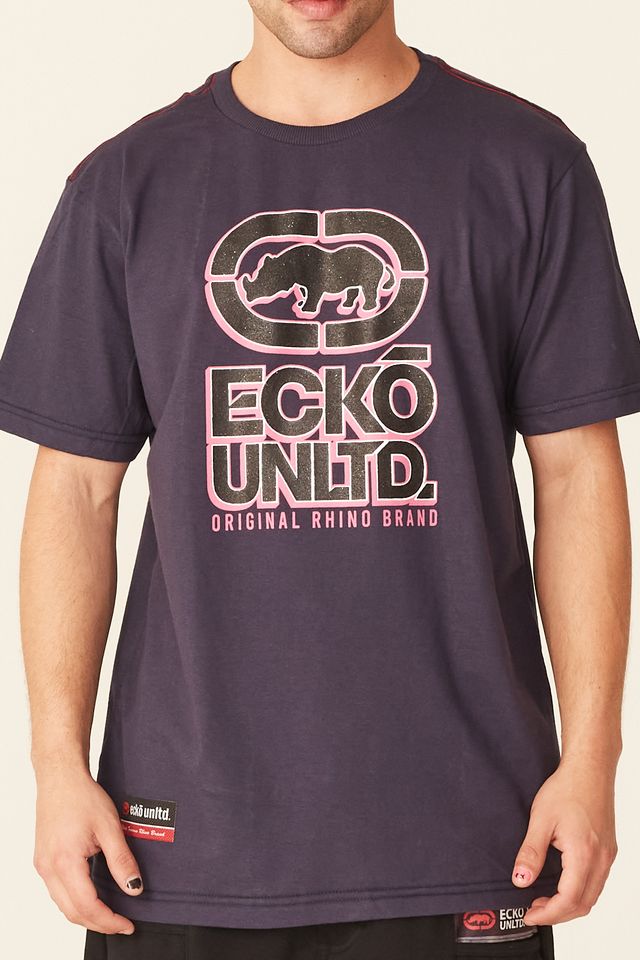 Camiseta-Ecko-Estampada-Azul-Marinho