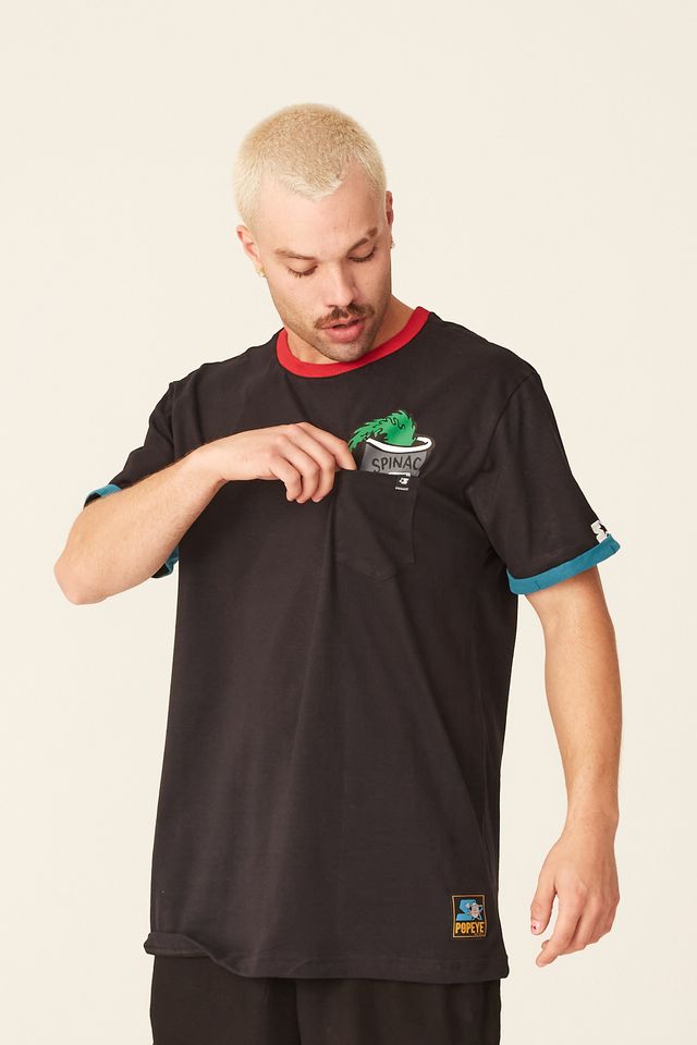 Camiseta-Starter-Especial-Collab-Popeye-Preta