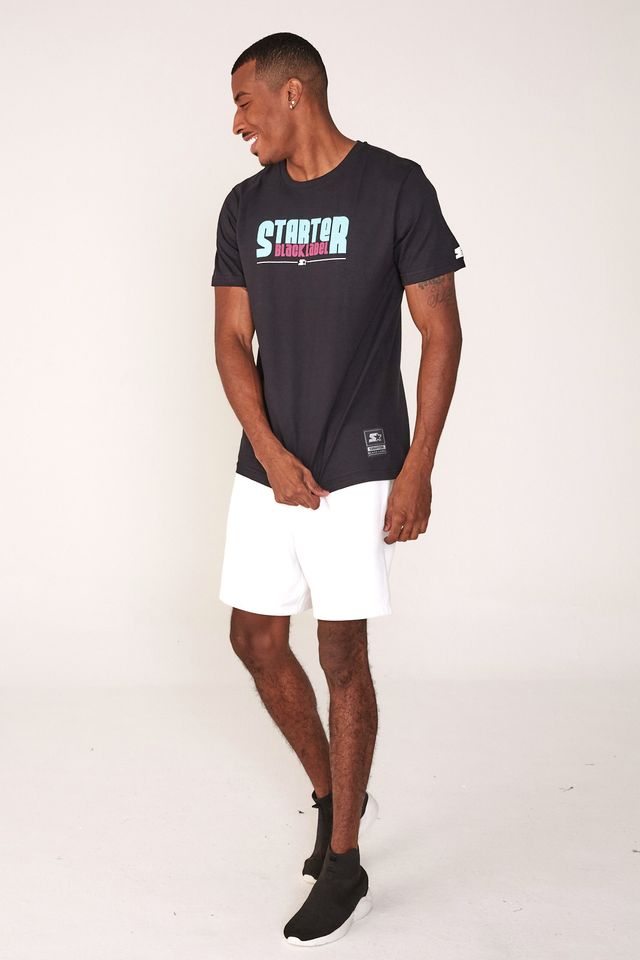 Camiseta-Starter-Estampada-Preta