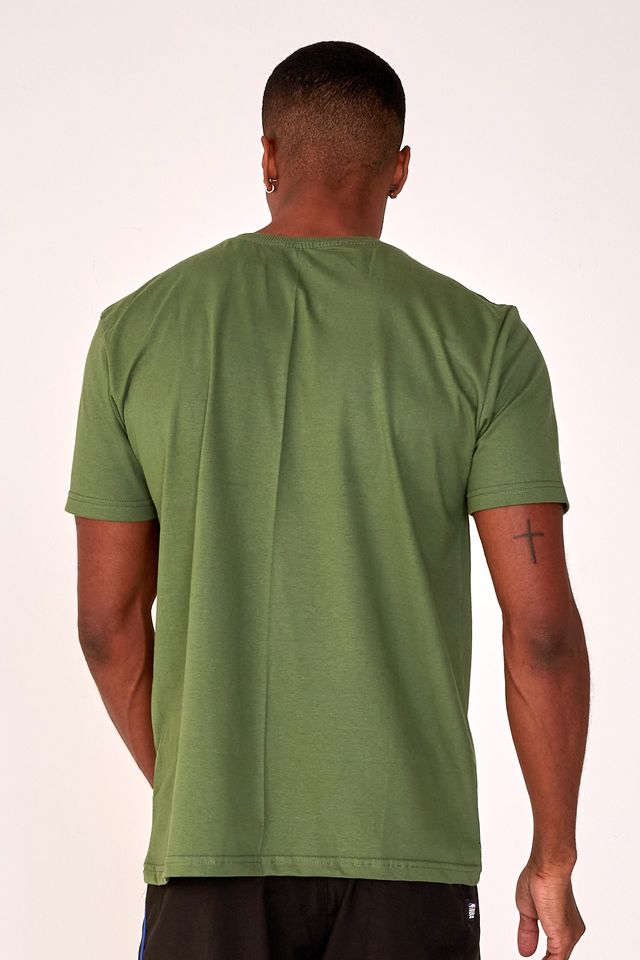 Camiseta-NBA-Estampada-Los-Angeles-Lakers-Casual-Verde-Militar