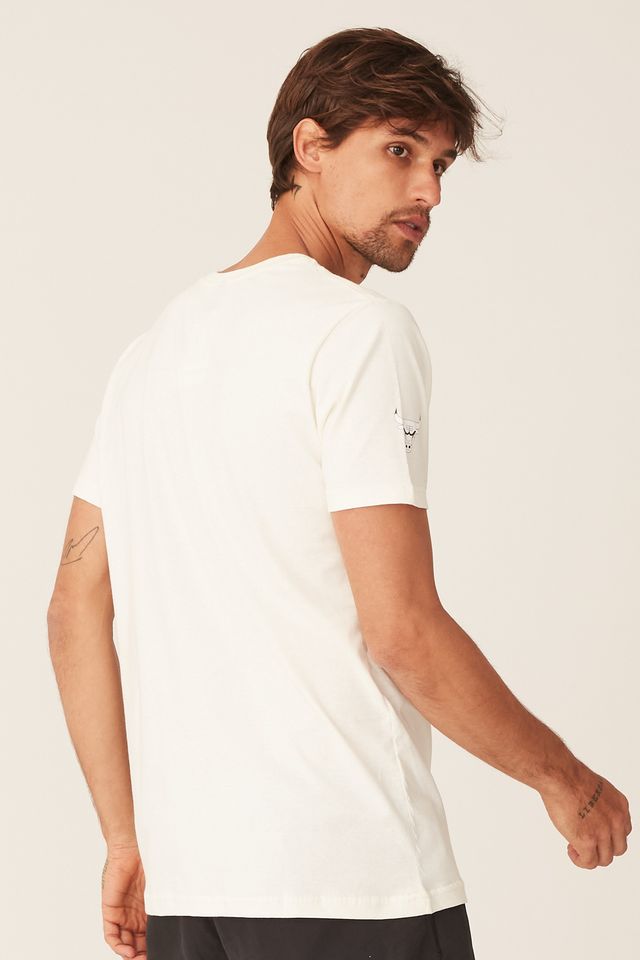 Camiseta-NBA-Estampada-Chicago-Bulls-Casual-Off-White