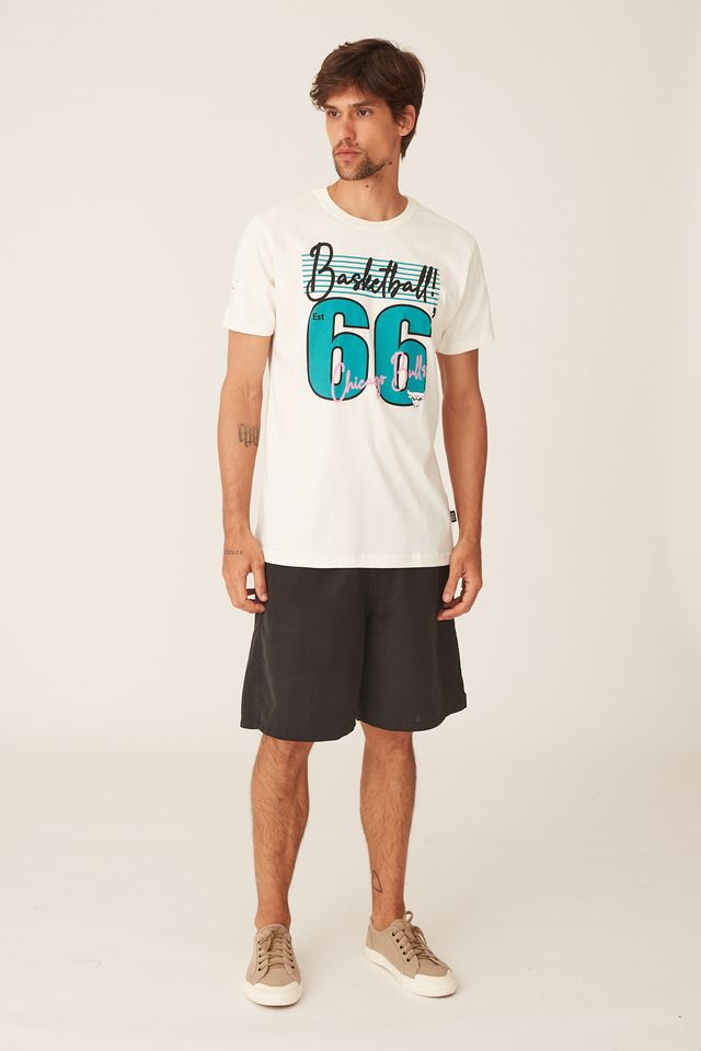 Camiseta-NBA-Estampada-Chicago-Bulls-Casual-Off-White