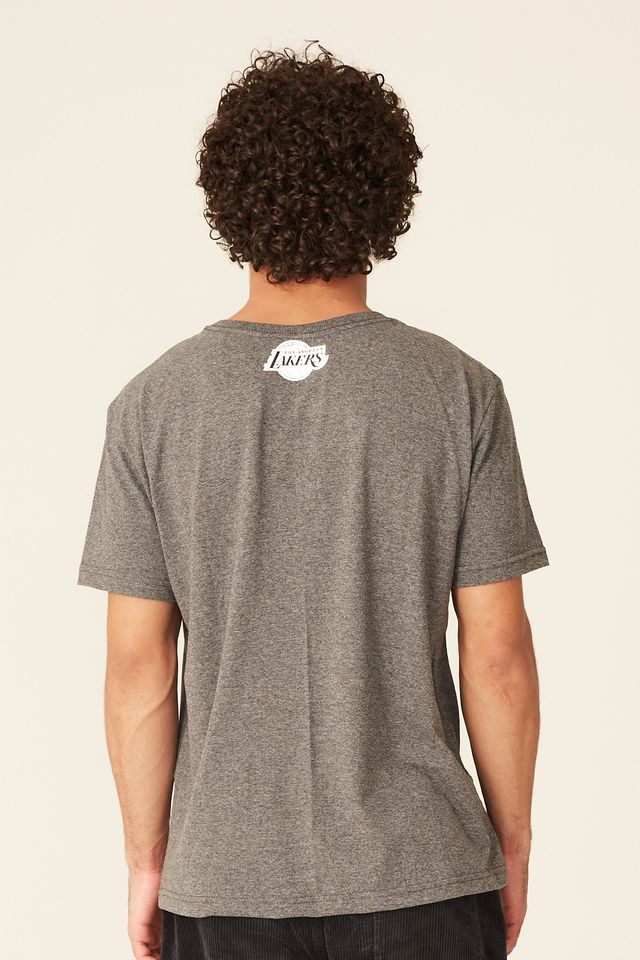 Camiseta-NBA-Holographic-Los-Angeles-Lakers-Cinza-Mescla-Escuro