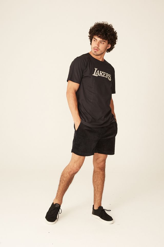 Camiseta-NBA-Holographic-Los-Angeles-Lakers-Preta
