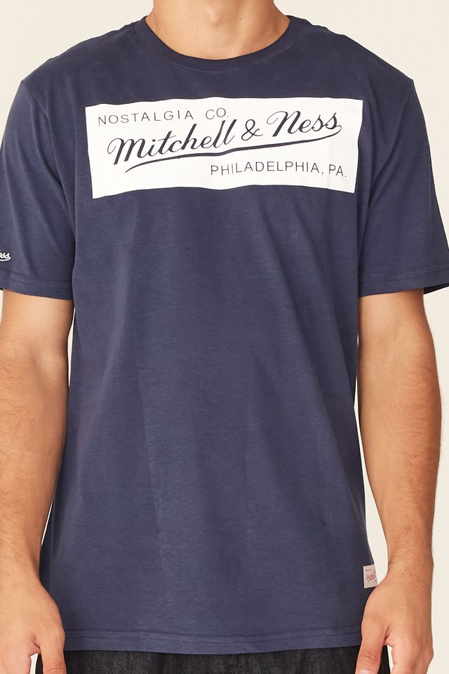 Camiseta-Mitchell---Ness-Estampada-Brand-Azul