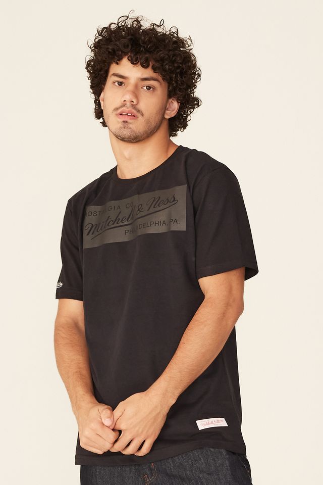 Camiseta-Mitchell---Ness-Estampada-Brand-Preta