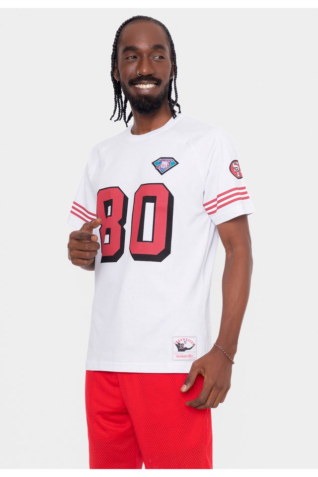 Camiseta-Mitchell---Ness-NFL-Especial-San-Francisco-49ERS-Jerry-Rice-Branca Camiseta-Mitchell---Ness-NFL-Especial-San-Francisco-49ERS-Jerry-Rice-Branca