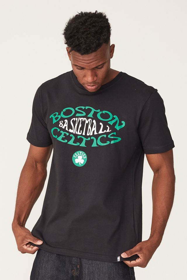 Camiseta-NBA-Estampada-Boston-Celtics-Preta