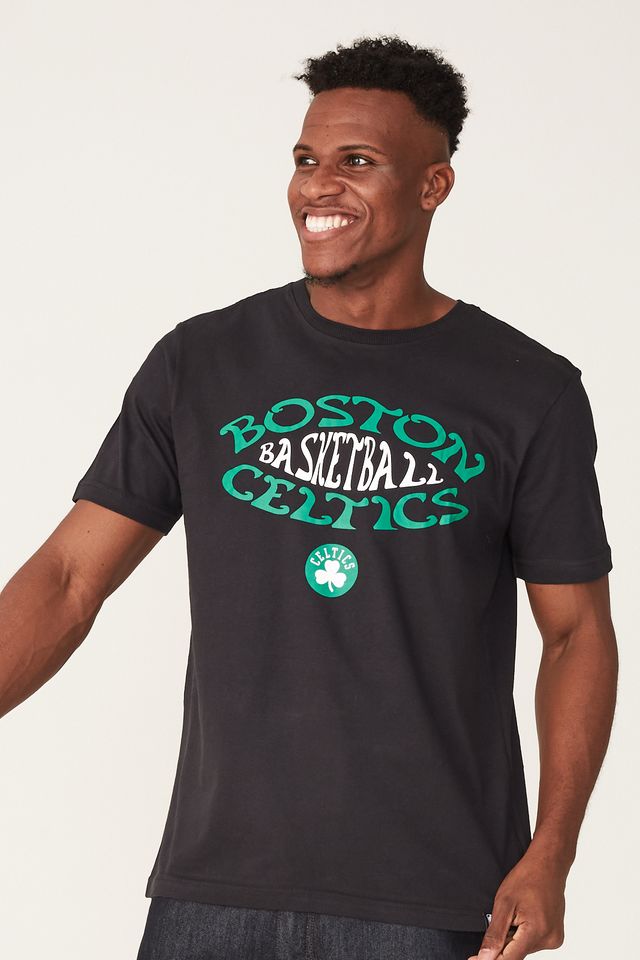 Camiseta-NBA-Estampada-Boston-Celtics-Preta