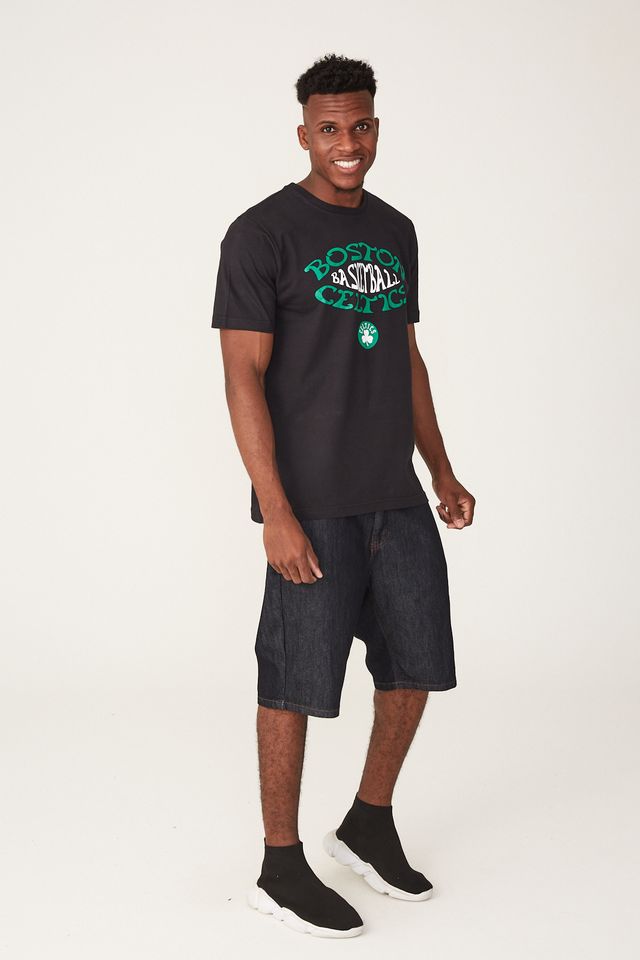 Camiseta-NBA-Estampada-Boston-Celtics-Preta