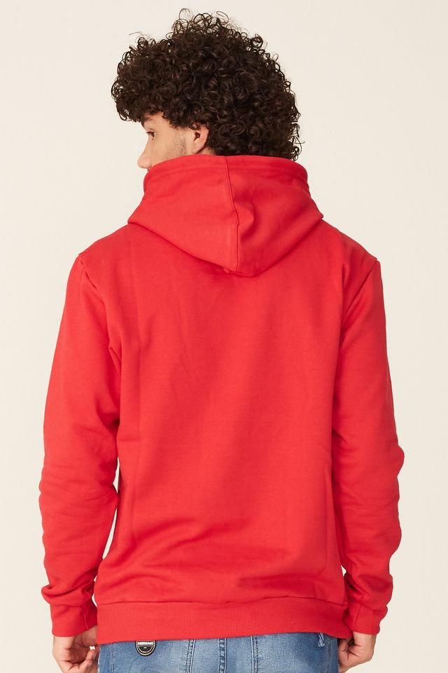 Moletom-HD-Fechado-Com-Capuz-Vermelho