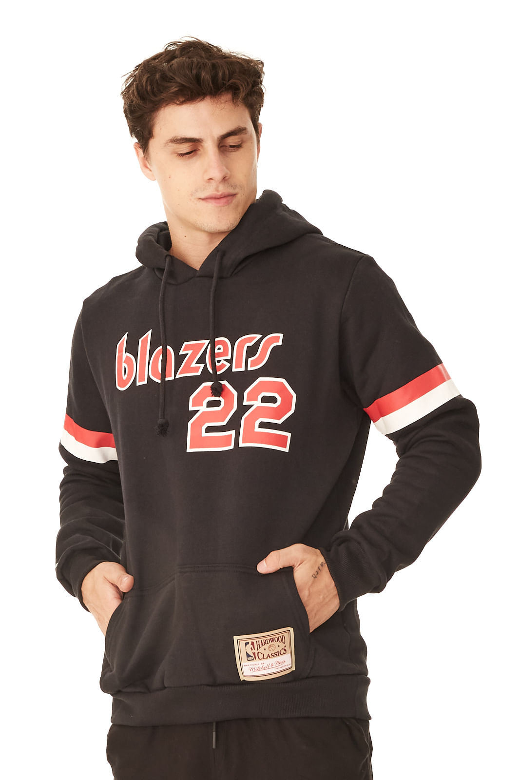 Mitchell & Ness Blazers Drexler 22ジャージ Moletom Mitchell & Ness Fechado Com Capuz Portland Trail Blazers
