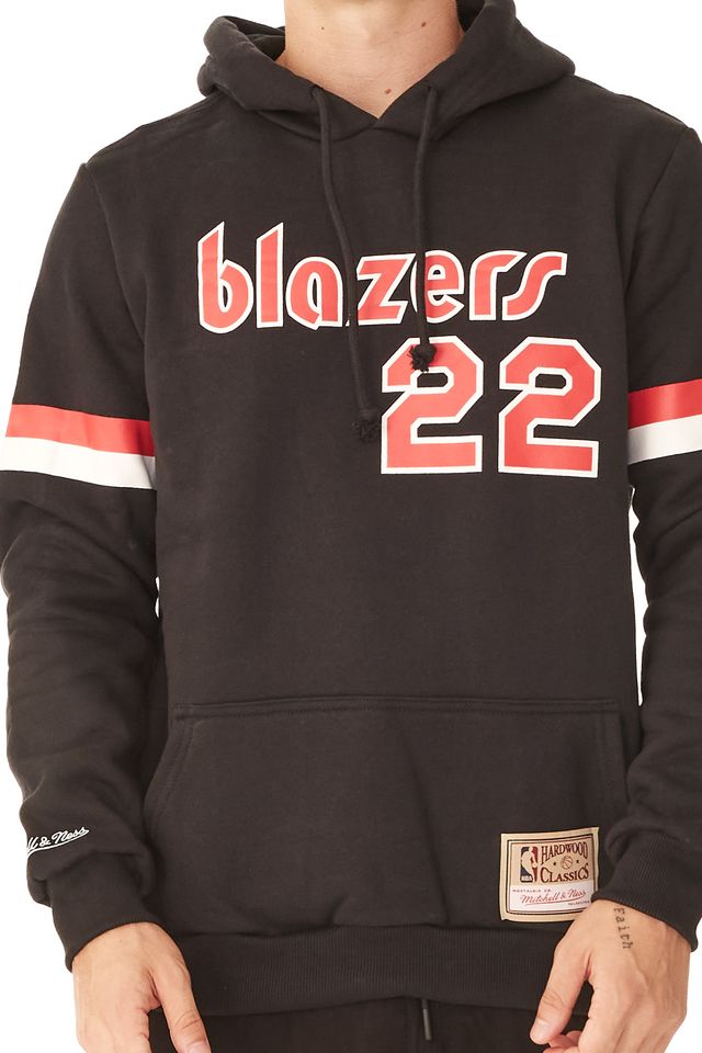 Moletom Mitchell Ness Fechado Com Capuz Portland Trail Blazers