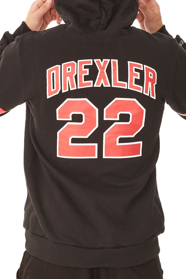 Moletom-Mitchell---Ness-Fechado-Com-Capuz-Portland-Trail-Blazers-Clyde-Drexler-Preto