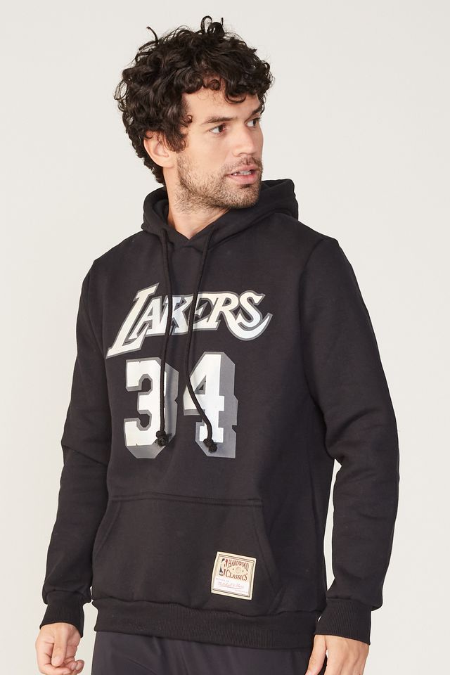 Moletom-Mitchell---Ness-Fechado-Com-Capuz-Los-Angeles-Lakers-Preto Moletom-Mitchell---Ness-Fechado-Com-Capuz-Los-Angeles-Lakers-Preto