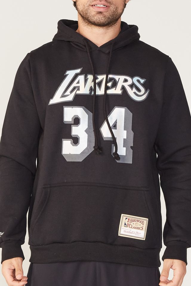 Moletom-Mitchell---Ness-Fechado-Com-Capuz-Los-Angeles-Lakers-Preto Moletom-Mitchell---Ness-Fechado-Com-Capuz-Los-Angeles-Lakers-Preto