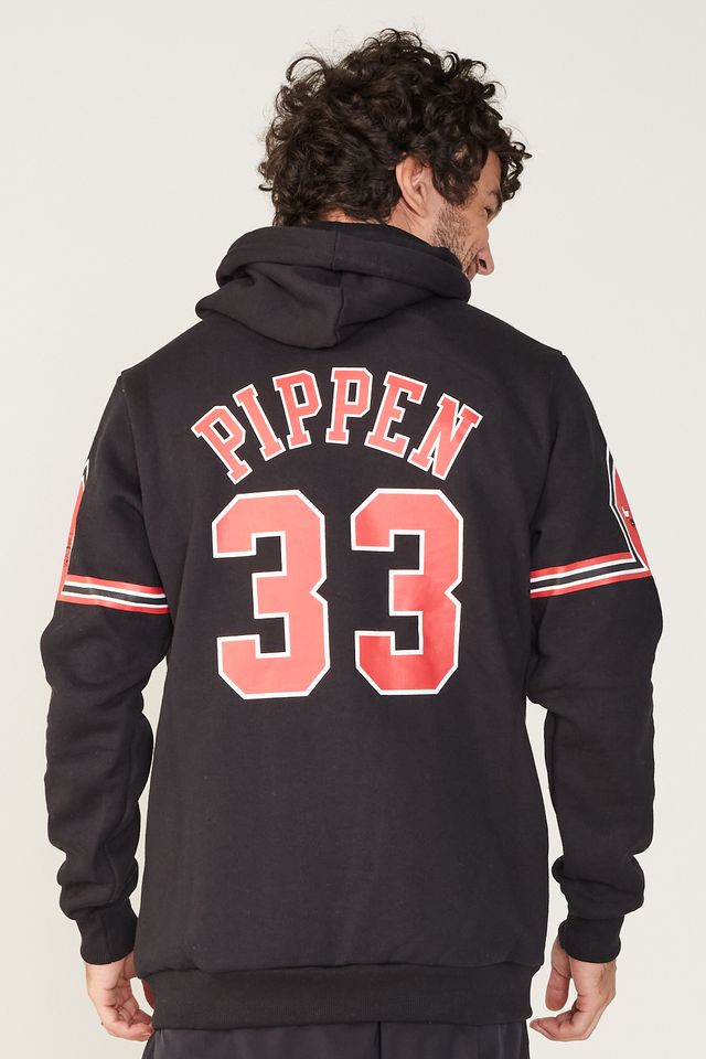 Moletom-Mitchell---Ness-Fechado-Com-Capuz-Chicago-Bulls-Preto