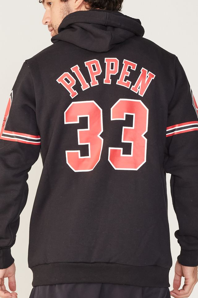 Moletom-Mitchell---Ness-Fechado-Com-Capuz-Chicago-Bulls-Preto