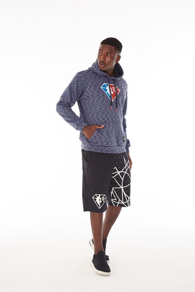 Moletom-NBA-Fechado-Com-Capuz-Diamond-Azul-Marinho-Mescla
