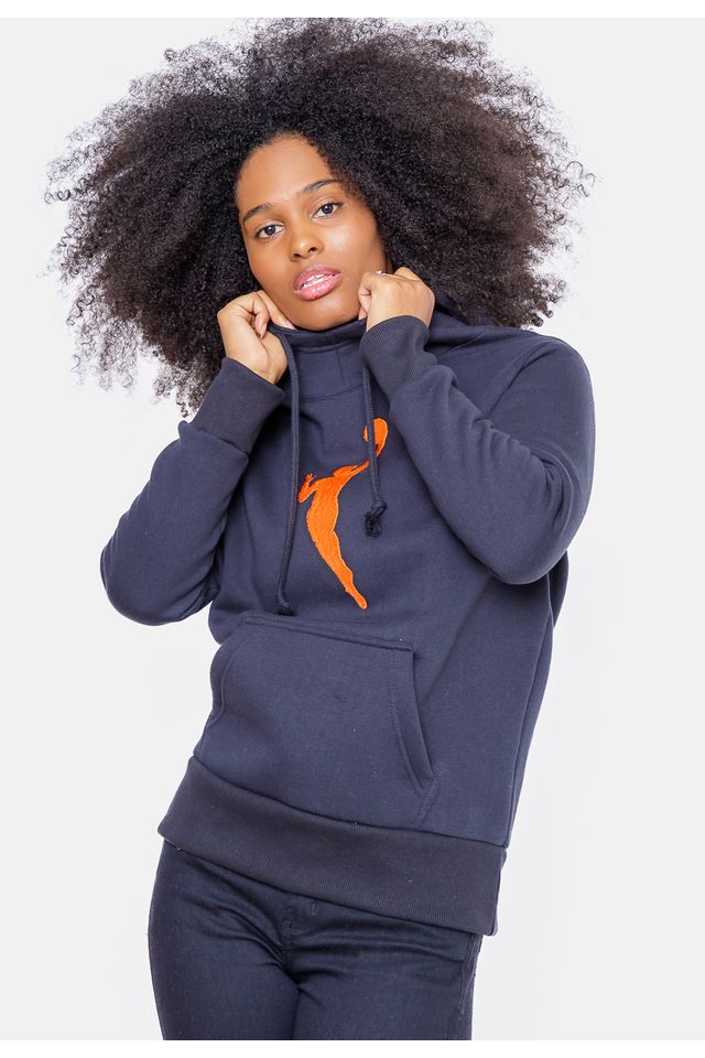 Moletom NBA Feminino Fechado Com Capuz Jumpman Preto Urbane