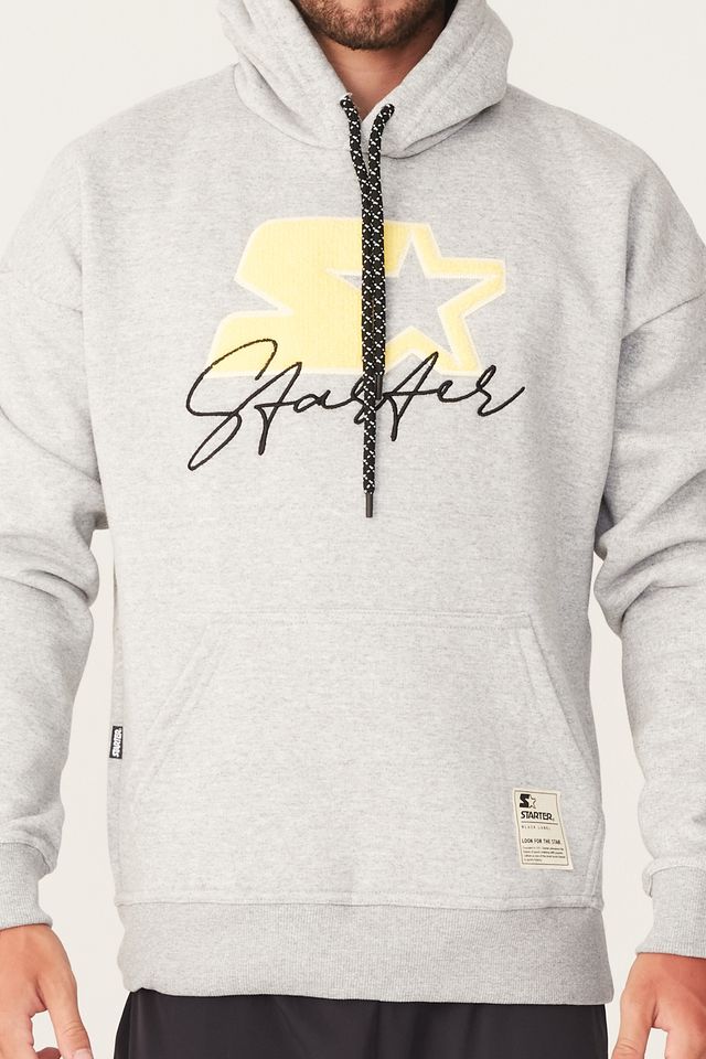 Moletom-Starter-Fechado-Com-Capuz-Big-Logo-Cinza-Mescla