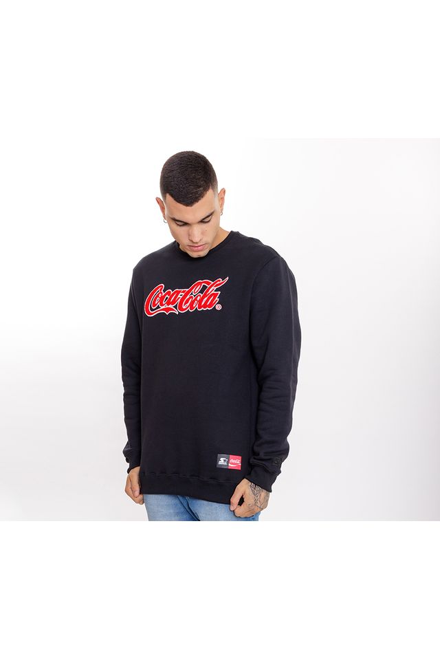Moletom-Starter-Collab-Coca-Cola-Chenille-Preto