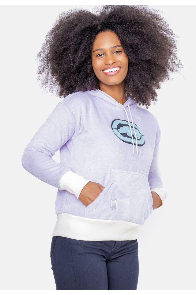 Moletom-Ecko-Feminino-Pelucia-Fechado-Com-Capuz-Lilas