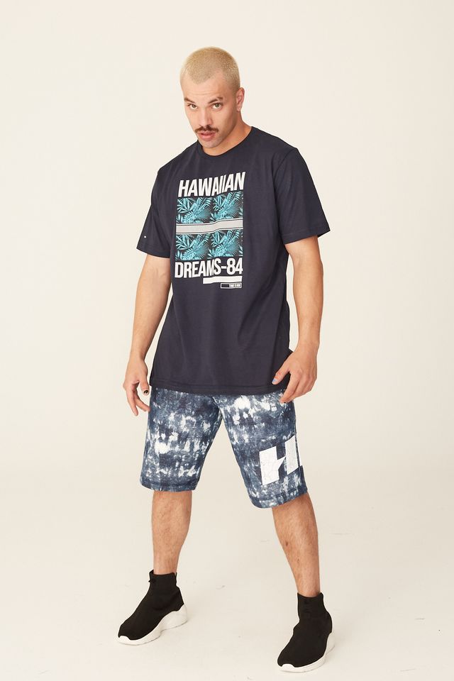 Camiseta-HD-Estampada-Time-is-Now-Azul-Marinho