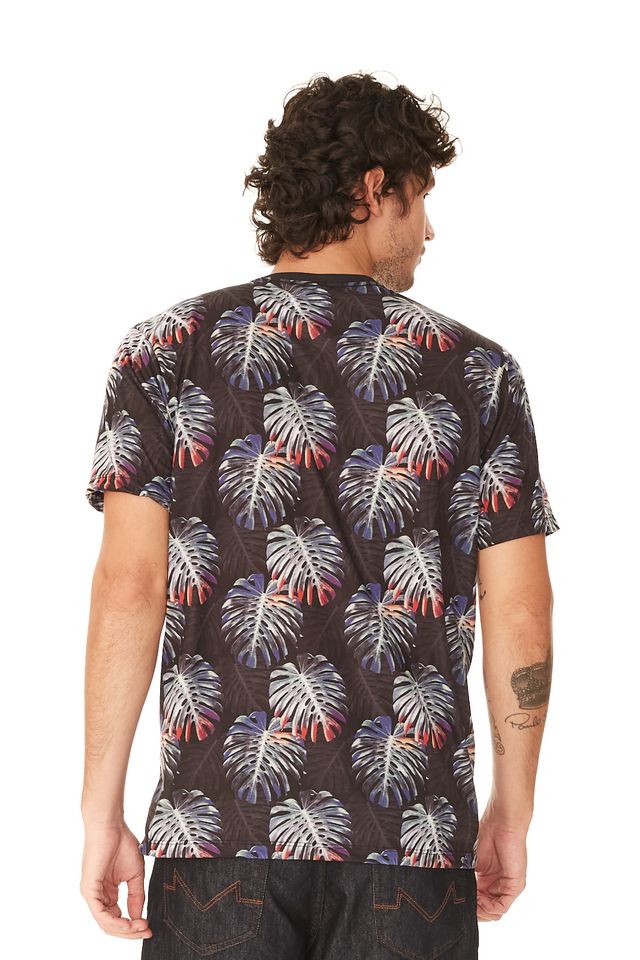 Camiseta-HD-Especial-Estampada-Leaves-Preta