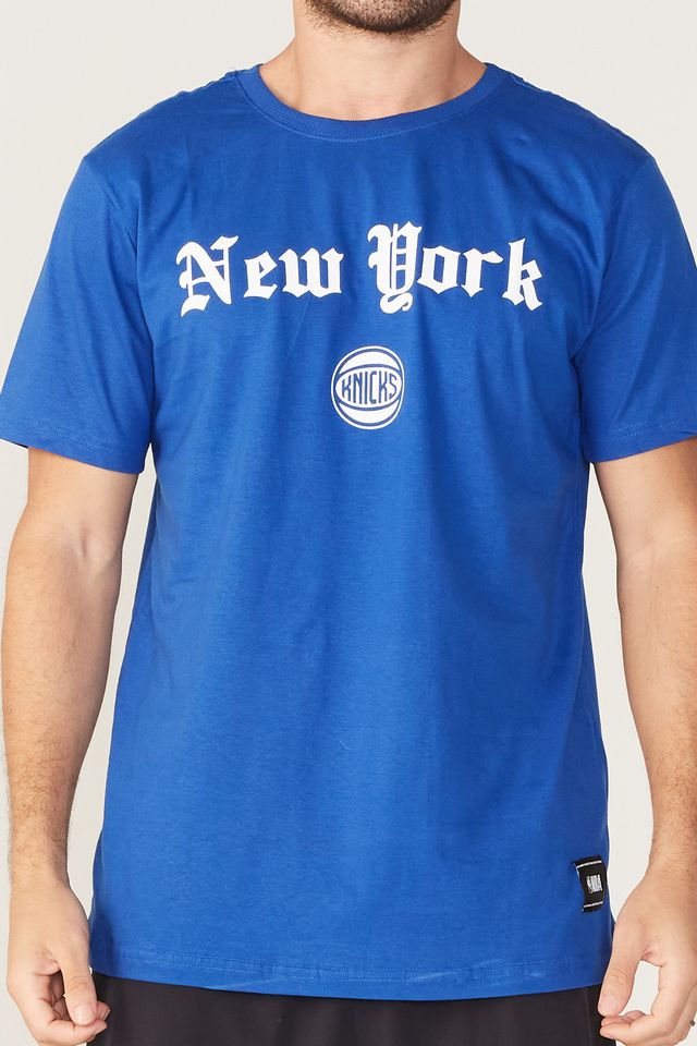 Camiseta-NBA-Estampada-New-York-Knicks-Azul