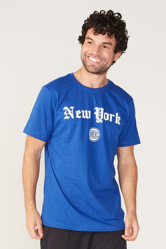 Camiseta-NBA-Estampada-New-York-Knicks-Azul