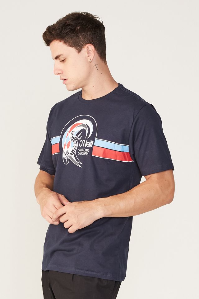 Camiseta-Oneill-Estampada-Azul-Marinho