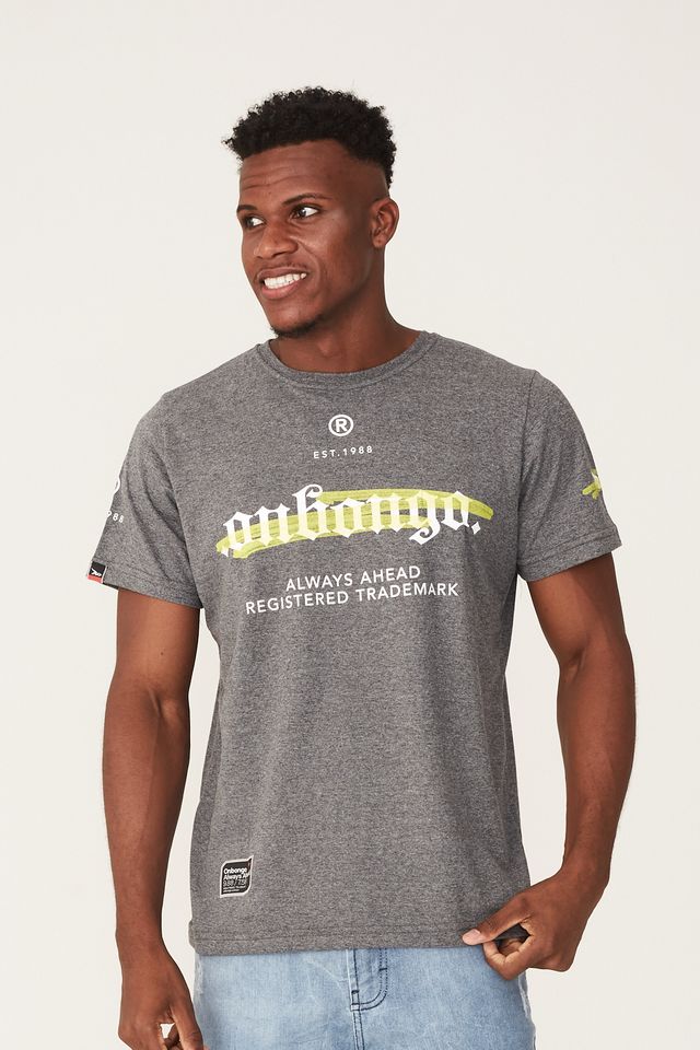 Camiseta-Onbongo-Estampada-Cinza-Mescla-Escuro