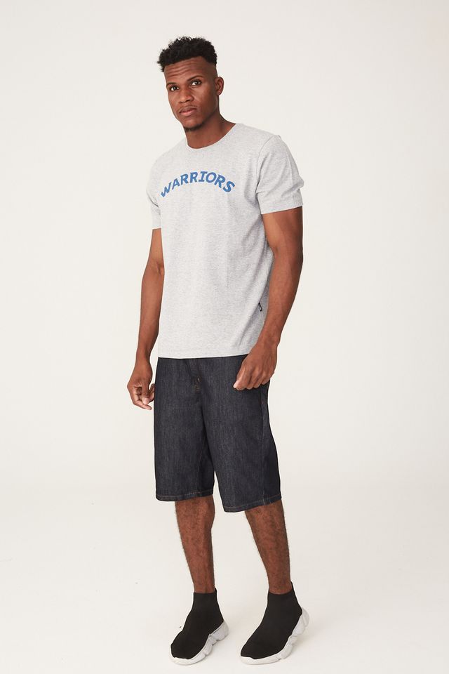 Camiseta-NBA-Estampada-Golden-State-Warriors-Cinza-Mescla
