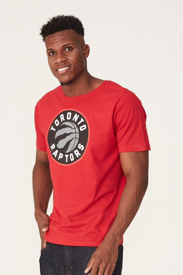 Camiseta-NBA-Estampada-Toronto-Raptors-Vermelha