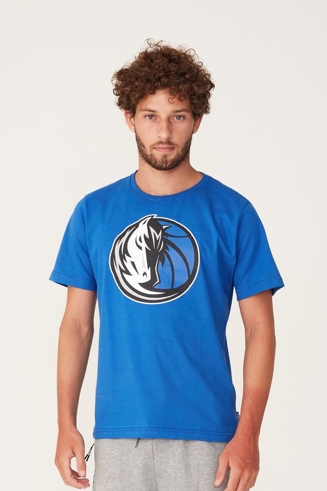 Camiseta-NBA-Estampada-Dallas-Mavericks-Azul