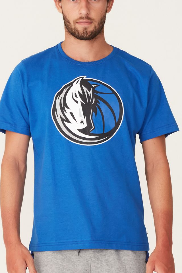 Camiseta-NBA-Estampada-Dallas-Mavericks-Azul