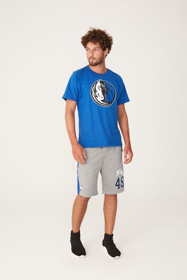 Camiseta-NBA-Estampada-Dallas-Mavericks-Azul