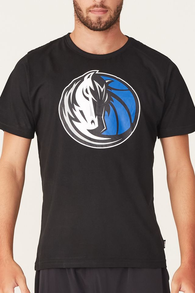 Camiseta-NBA-Estampada-Dallas-Mavericks-Preta