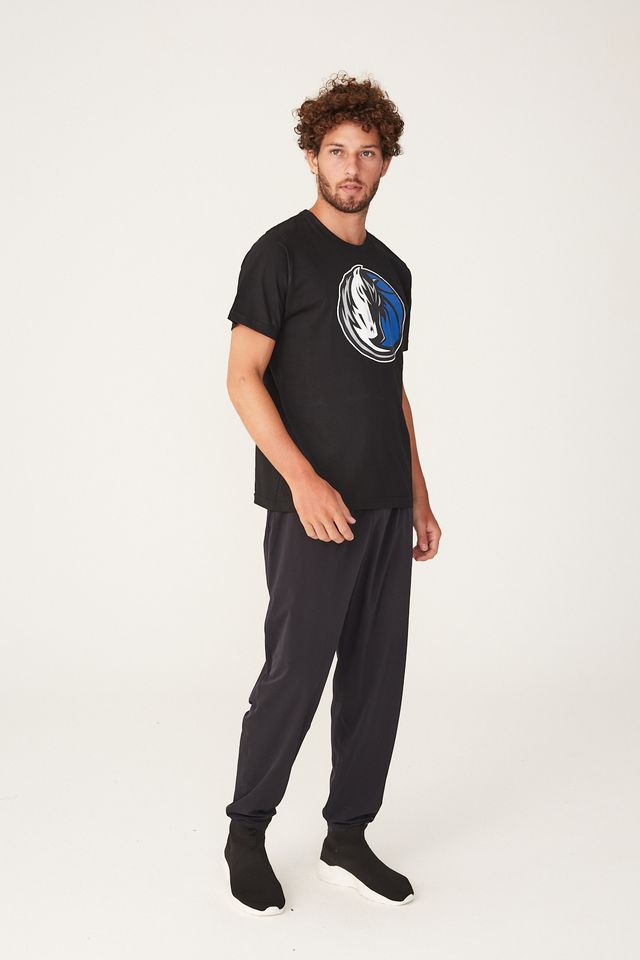 Camiseta-NBA-Estampada-Dallas-Mavericks-Preta