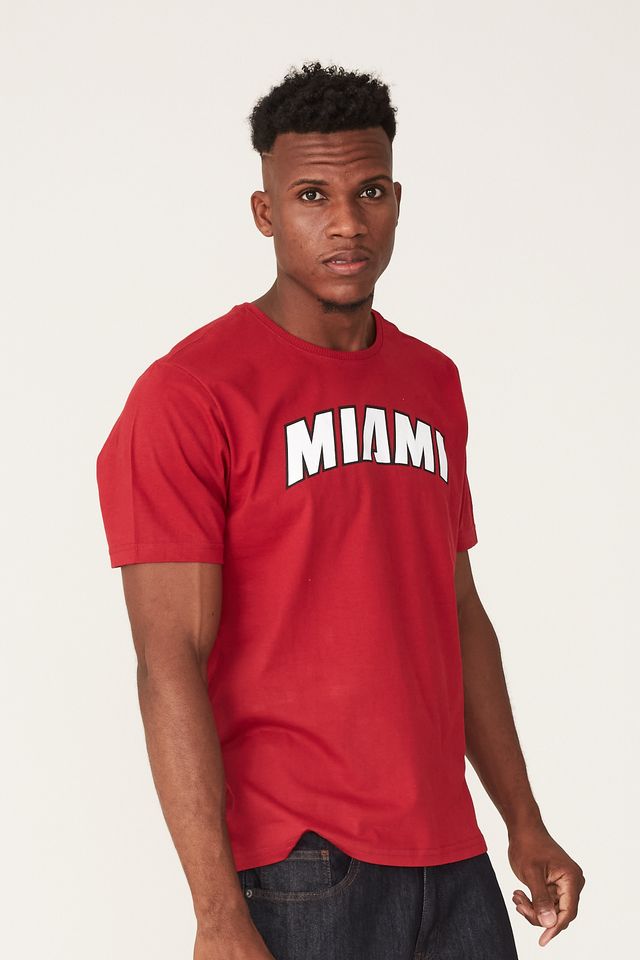 Camiseta-NBA-Estampada-Miami-Heat-Vinho