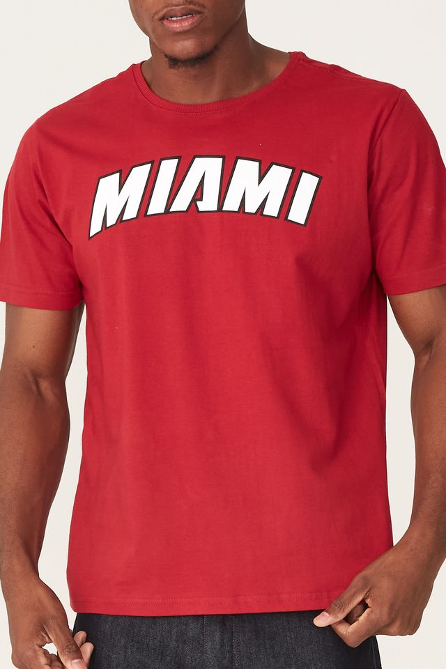 Camiseta-NBA-Estampada-Miami-Heat-Vinho