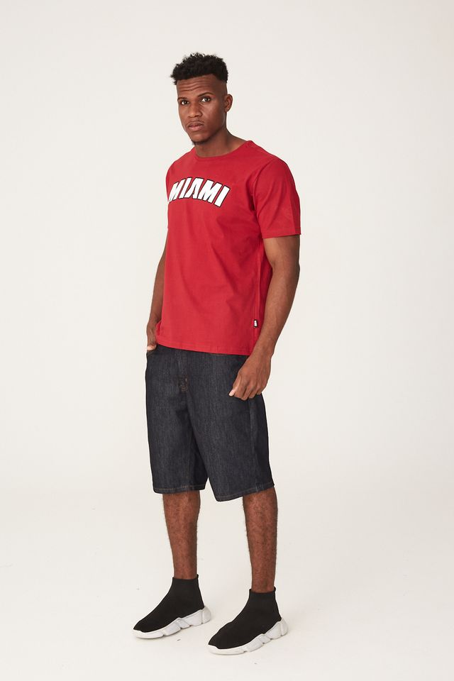 Camiseta-NBA-Estampada-Miami-Heat-Vinho